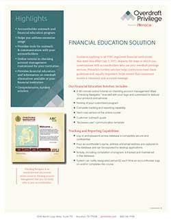 Financial Education Solution Fact Sheet